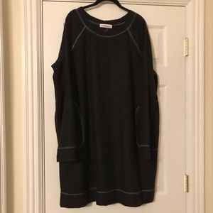 Above the knee long sleeve plus size dress